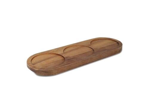 InSideOut Holzständer mit 3 runden Keramikschalen