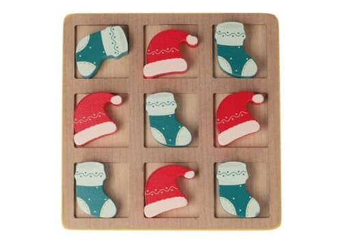 InSideOut Weihnachts-Tic-Tac-Toe aus Holz