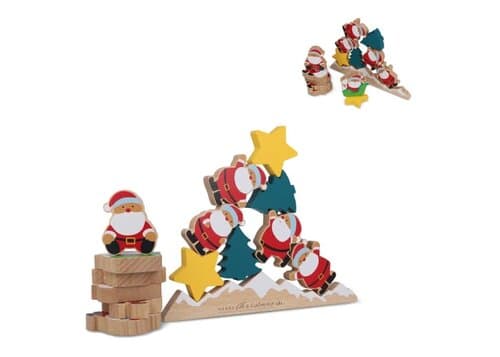 InSideOut Holz Weihnachtsmann Balancierspiel