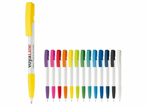 Kugelschreiber Nash Hardcolour mit Gummigriff