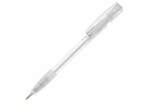 Kugelschreiber Nash Transparent mit Gummigriff