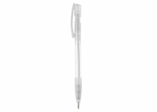 Kugelschreiber Nash Transparent mit Gummigriff