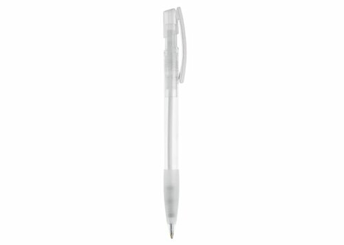 Kugelschreiber Nash Transparent mit Gummigriff