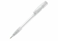 Kugelschreiber Nash Transparent mit Gummigriff