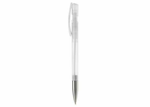 Kugelschreiber Nash Transparent mit Metallspitze