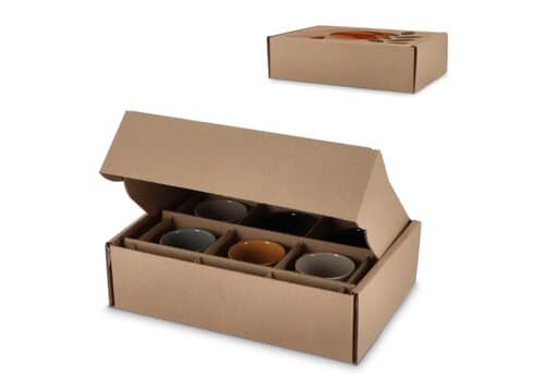 Individuelle Geschenkverpackung für 6 Stück Tassen 34.7 x 24.3 x 9.9 cm