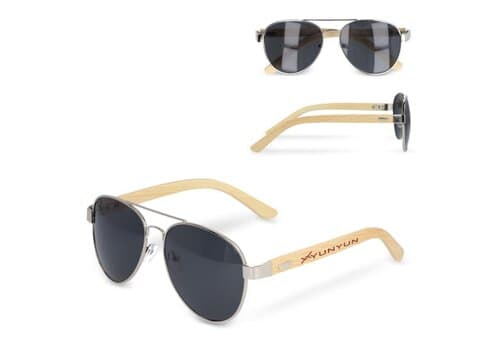 Piloten Sonnenbrille mit Bambus Bügeln
