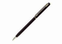 Metallkugelschreiber Slim mit Gold Applikation