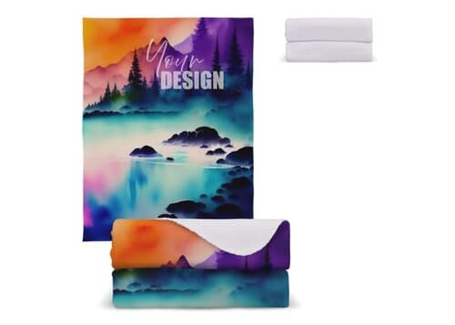 Polarfleece-Decke OEKO-TEX®  Sublimation 130 x 170 cm 290 g/m²