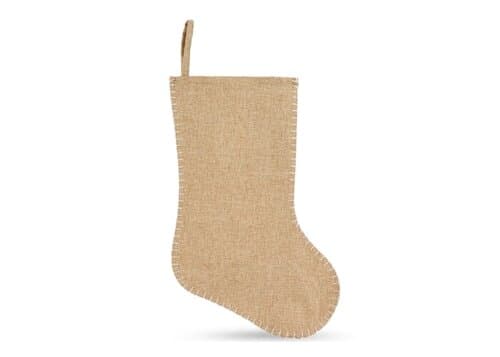 Weihnachtsstrumpf im Jute-Stil mit Ziernaht 40 cm