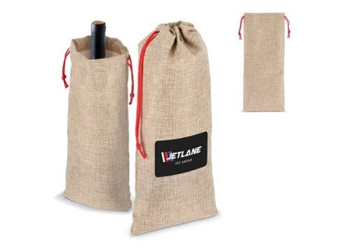 Flaschenetui im Jute-Stil 14 x 34 cm