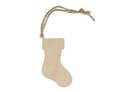Strumpfförmiges Weihnachtsornament aus Holz
