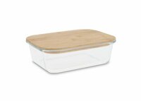 Lunchbox aus Glas mit Bambusdeckel