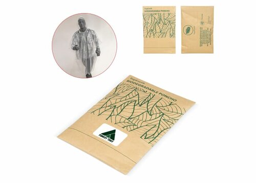 Biologisch abbaubarer Regenponcho