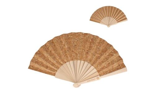 Fächer aus Holz mit Korkgewebe