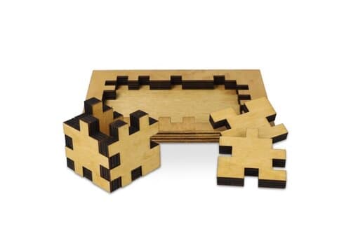 Würfelpuzzle aus Holz