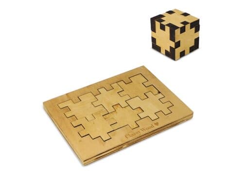 Würfelpuzzle aus Holz
