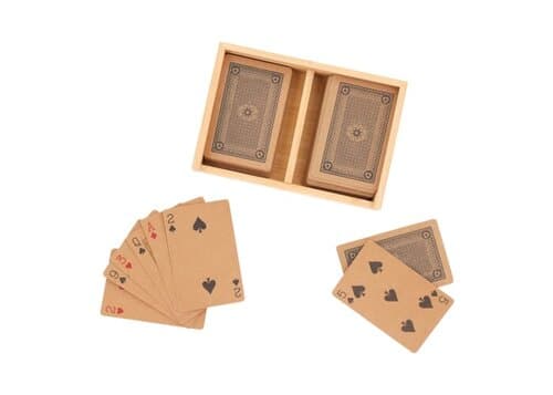 Pokerset in Bambus-Geschenkbox
