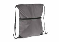 Kordelzugtasche 210T R-PET mit Reißverschluss