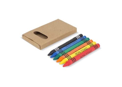 6 Stück Buntstifte in Bastelbox