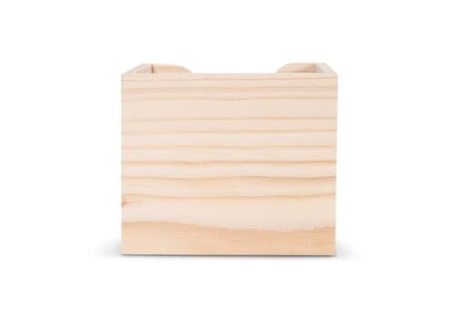 Notizzettel 10x10x8,5cm in Würfelholzbox