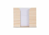 Zettelblock aus Holz, recycelt 10x10x8.5cm