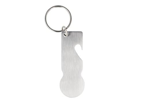 Edelstahl Schlüsselanhänger mit Einkaufswagenlöser