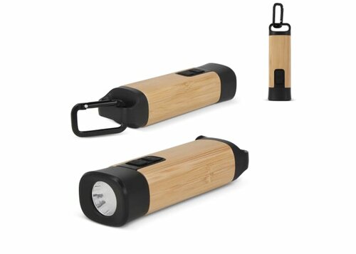 Wiederaufladbare R-ABS &amp; Bamboo Taschenlampe
