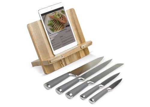 Kochbuchständer mit 5 Messern