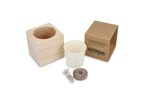 FSC-Holzpflanzgefäß-Set – Microgreens