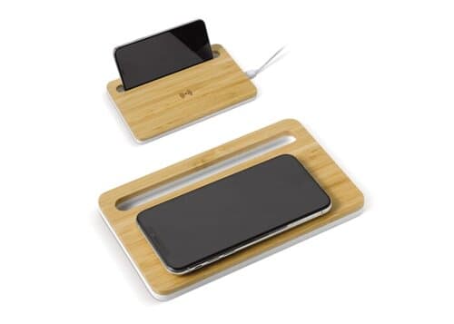 Kabellose Ladestation aus Bambus, 5W