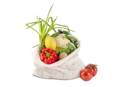 Wiederverwendbare Lebensmitteltasche OEKO-TEX® Baumwolle 40x45cm