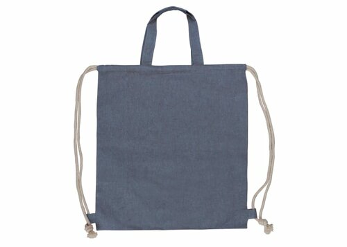 Tasche/Beutel mit Kordelzug aus recycelter Baumwolle 38x42cm