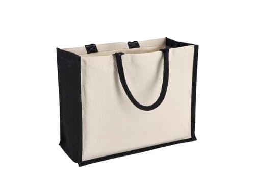 Jute-Baumwolle Tragetasche OEKO-TEX® 42,5 x 19 x 32cm 320g/m²