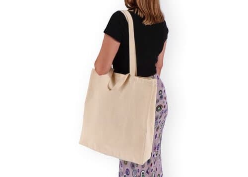 Tragetasche aus Baumwolle OEKO-TEX® 38 x 10 x 42cm 140g/m²