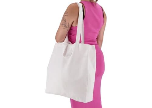 Tragetasche aus Baumwolle OEKO-TEX® 38 x 10 x 42cm 140g/m²