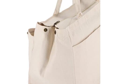 Baumwoll-Tragetasche mit Reißverschluss OEKO-TEX® 39 x 24 x 34cm 320g/m²