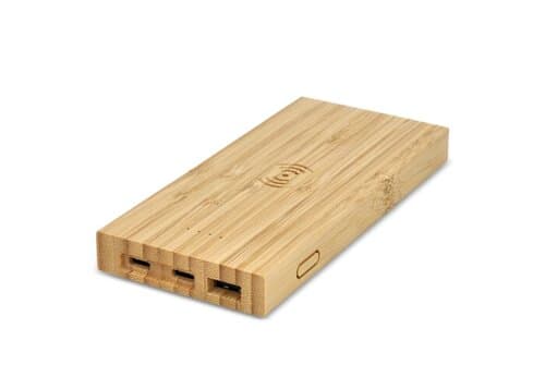 Bamboo Powerbank Wireless Charging 8000mAh