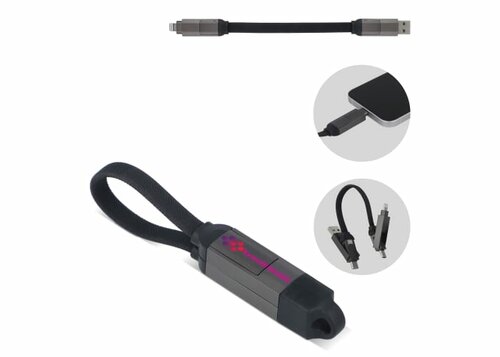 Multifunktionales 4-in-1 Kabel OTG Schlüsselanhänger Größe 60 W
