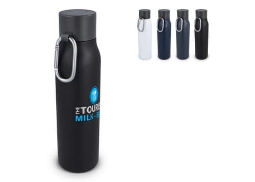 Karabiner mattierte Isolierflasche 600 ml