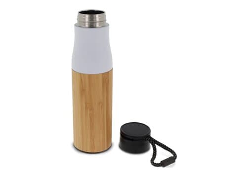 Isolierflasche Bambus mit Trageschlaufe 500ml