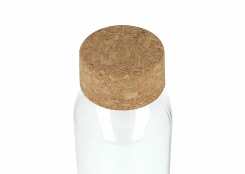 Recycling-Glasflasche mit Korkdeckel 500ml