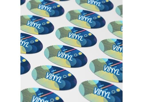 Vinyl Sticker Oval 50x25mm