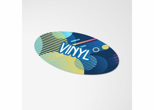 Vinyl Sticker Oval 60x35mm