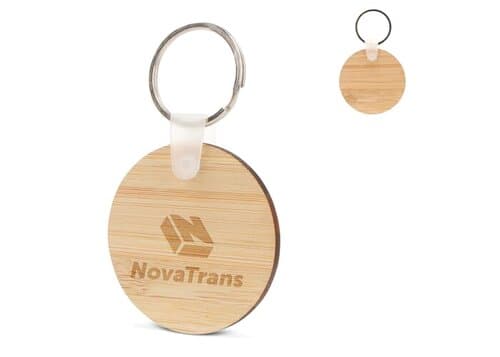 Schlüsselanhänger Bambus rund
