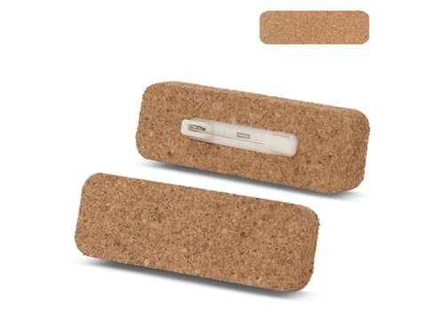 Namensschild Kork mit Anstecknadel