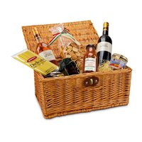 Geschenkset  Präsenteset Mediterrane Vielfalt Weidenkorb mit 7 Spezialitäten