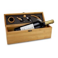 Geschenkset  Präsenteset Wein in Bambuskiste