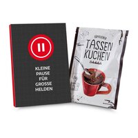 Geschenkartikel  Präsentartikel Tassenkuchen Schokolade 70 g kleine Pause im HomeOffice