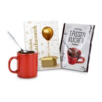 Geschenkartikel  Präsentartikel Tassenkuchen Schokolade 70 g Herzlichen Glückwunsch